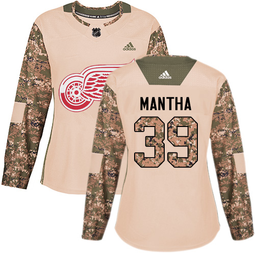 Adidas Red Wings #39 Anthony Mantha Camo Authentic Veterans Day Women's Stitched NHL Jersey